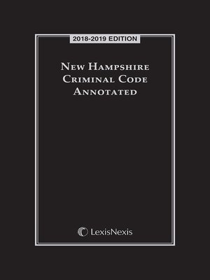 cover image of New Hampshire Criminal Code Annotated